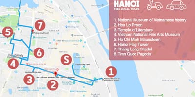 Французькому кварталі ханоя пішохідна екскурсія по карті